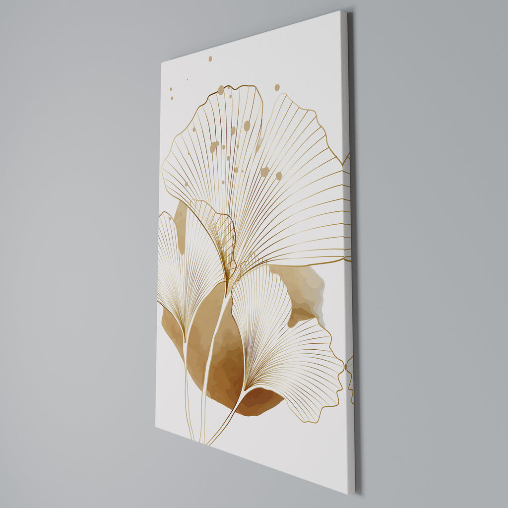 GOLDEN GINKGO DREAMS Vertical Canvas Print