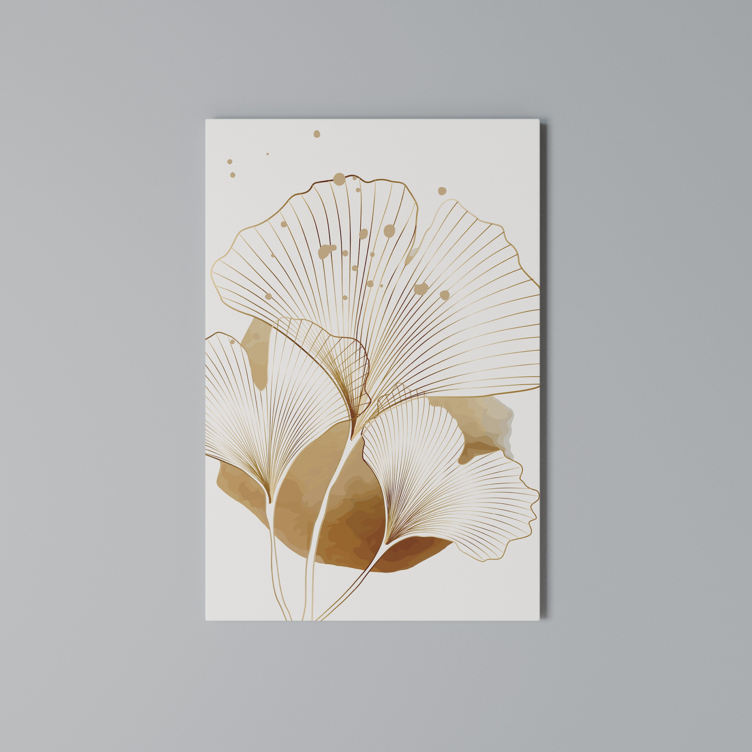 GOLDEN GINKGO DREAMS Quadro em tela vertical