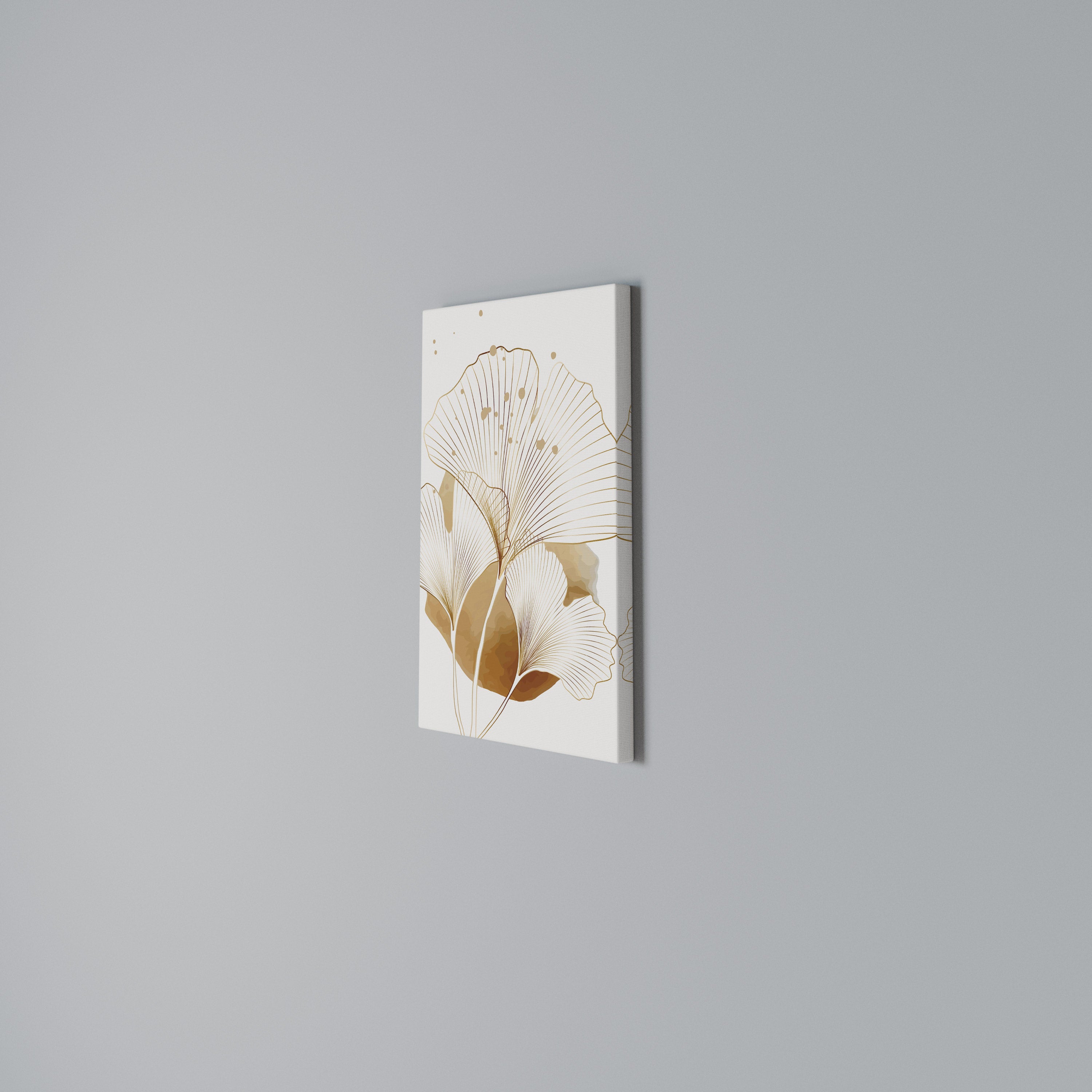 GOLDEN GINKGO DREAMS Vertical Canvas Print