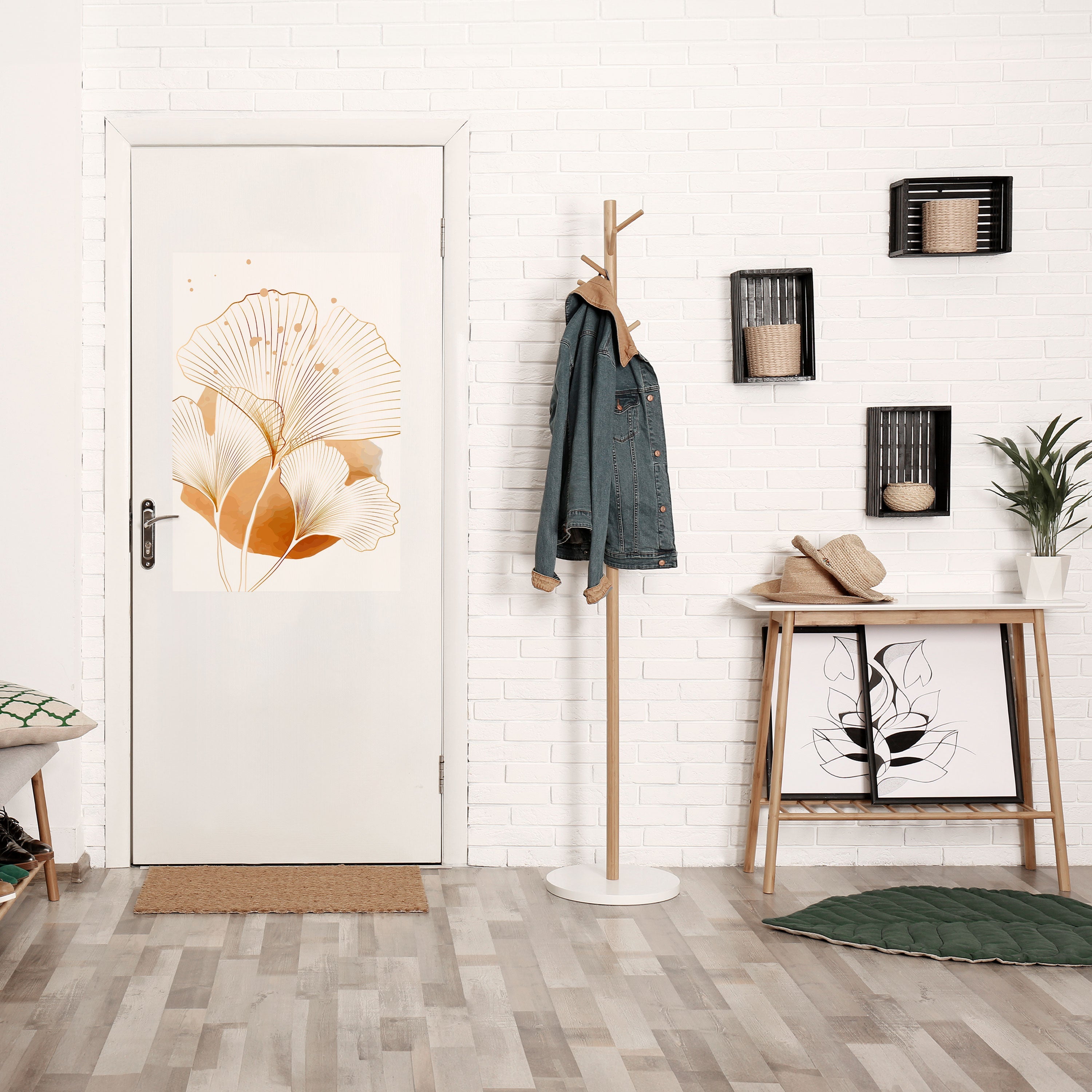 GOLDEN GINKGO DREAMS Peel and Stick Vertical Poster