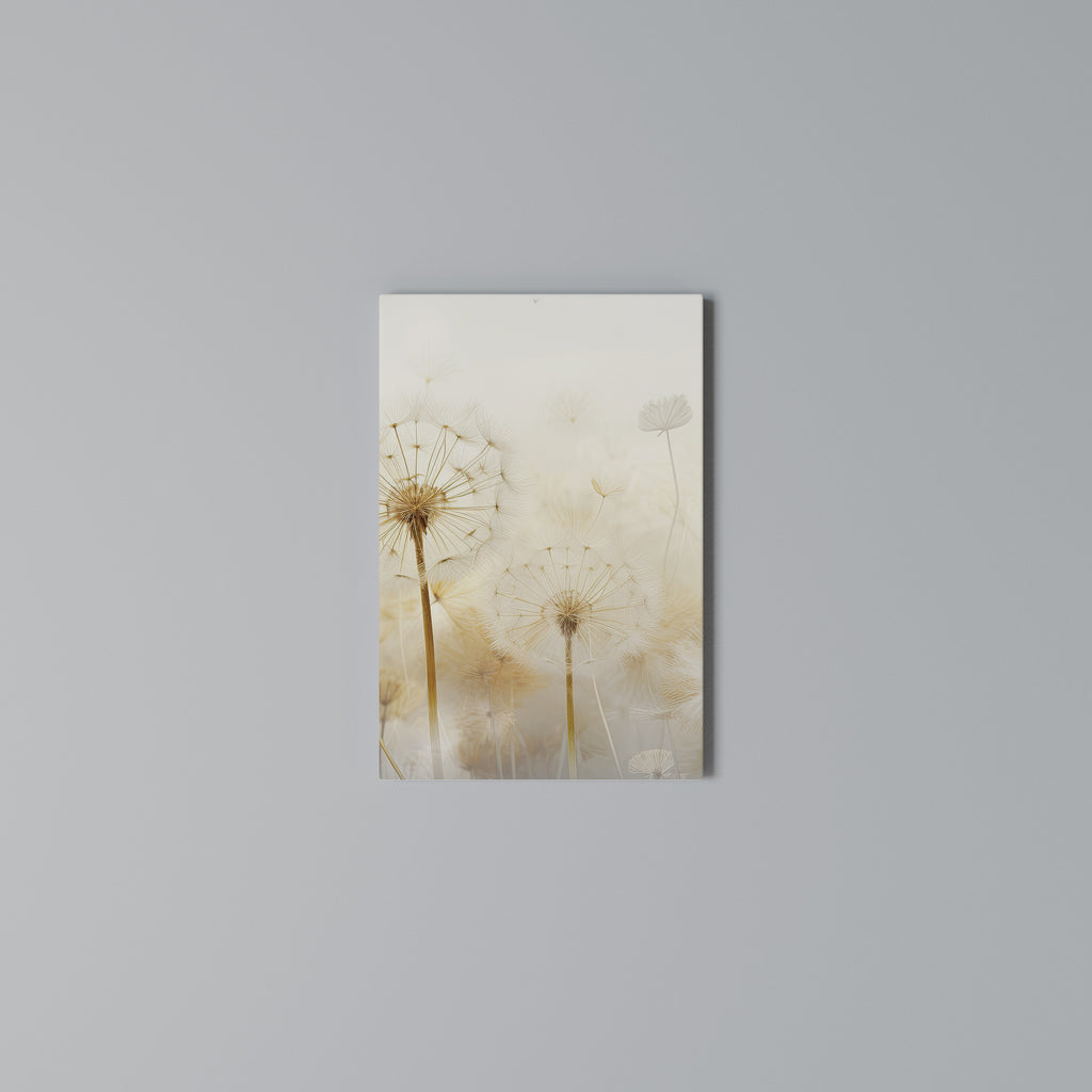 DREAMY DANDELION FIELDS Quadro em tela vertical