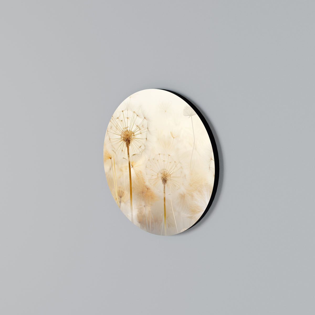 DREAMY DANDELION FIELDS Round Wall Art