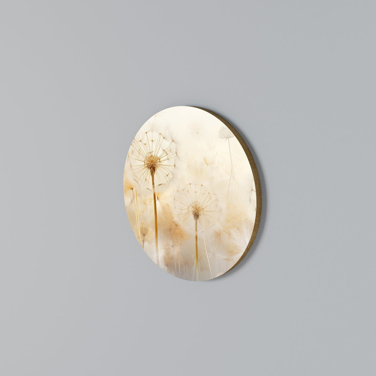 DREAMY DANDELION FIELDS Round Wall Art