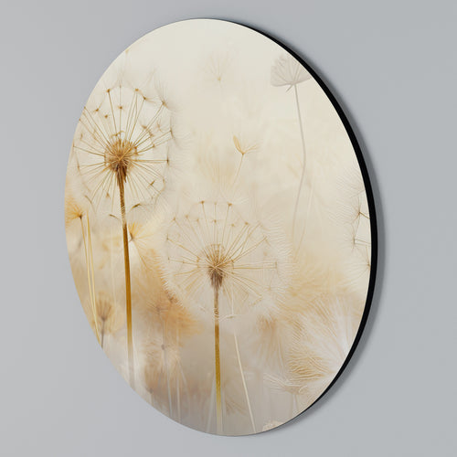 DREAMY DANDELION FIELDS Arte de Parede Redonda