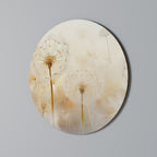 DREAMY DANDELION FIELDS Quadro Redondo Decorativo