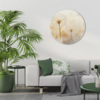 DREAMY DANDELION FIELDS Quadro Redondo Decorativo