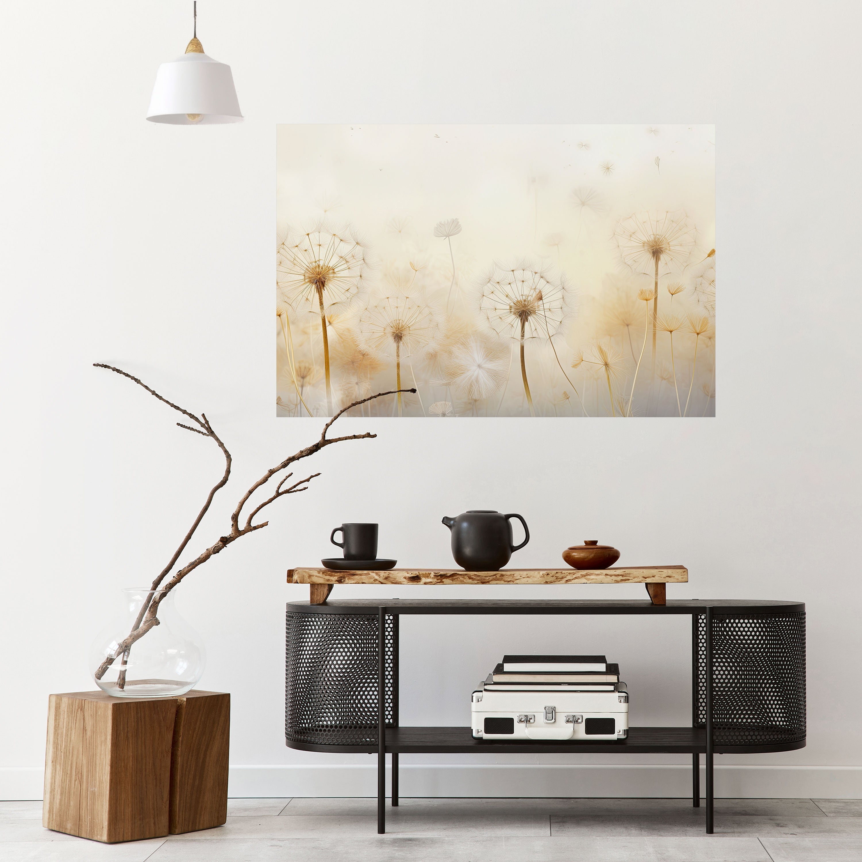 DREAMY DANDELION FIELDS Peel and Stick Horizontal Poster