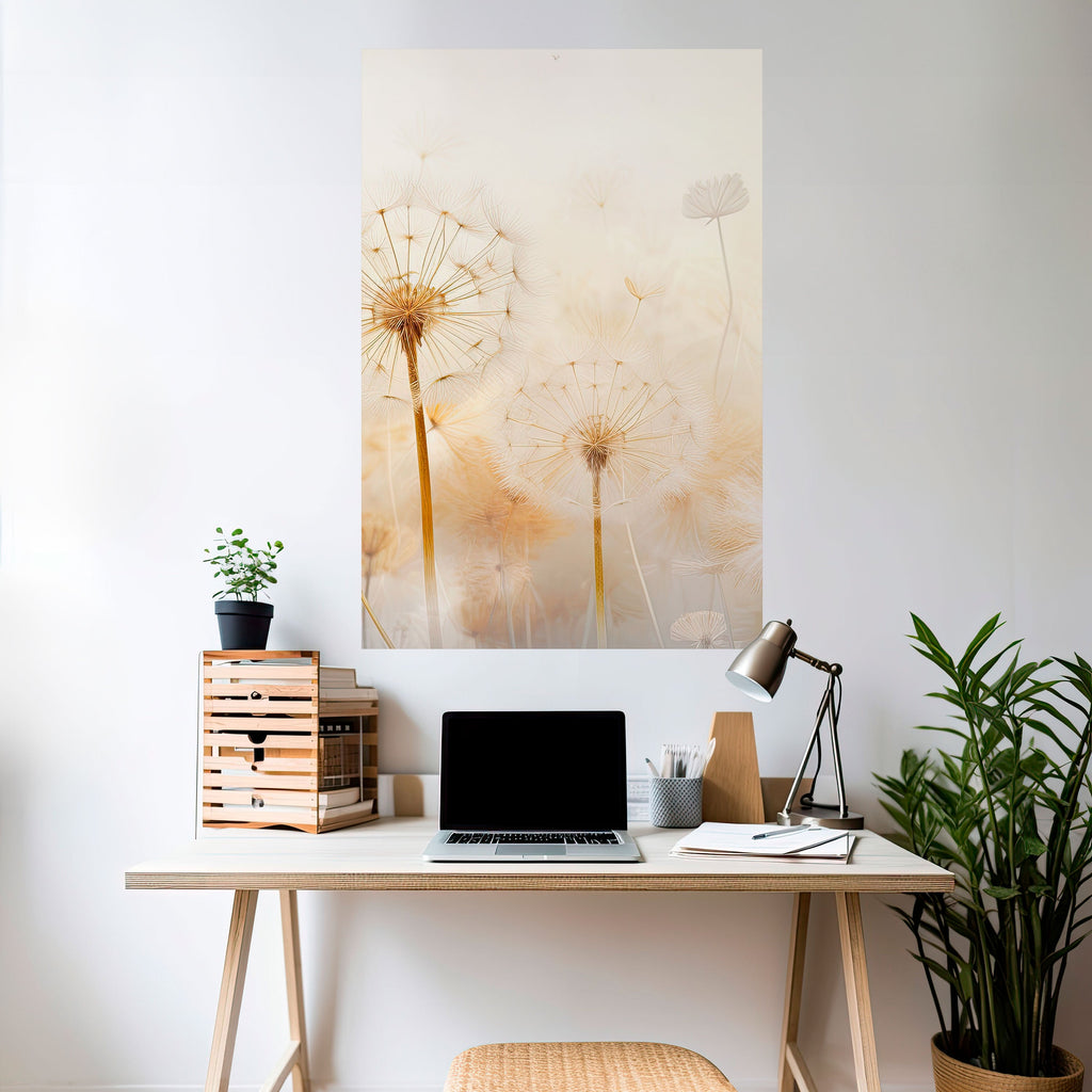 DREAMY DANDELION FIELDS Peel and Stick Vertical Poster