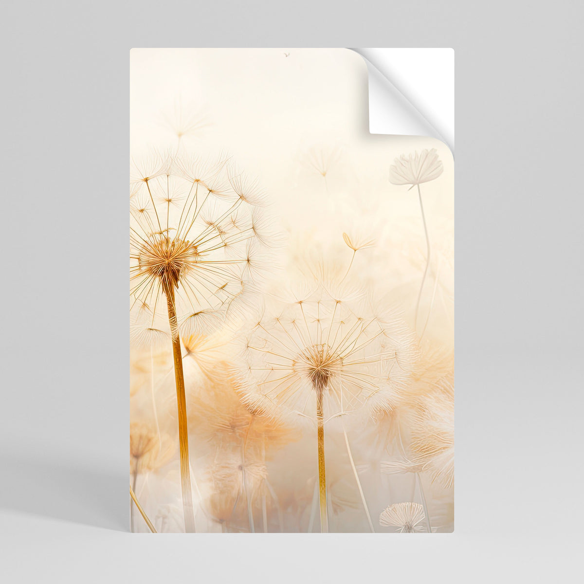 DREAMY DANDELION FIELDS Póster Autocolante Vertical
