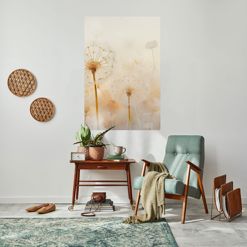 DREAMY DANDELION FIELDS Peel and Stick Vertical Poster