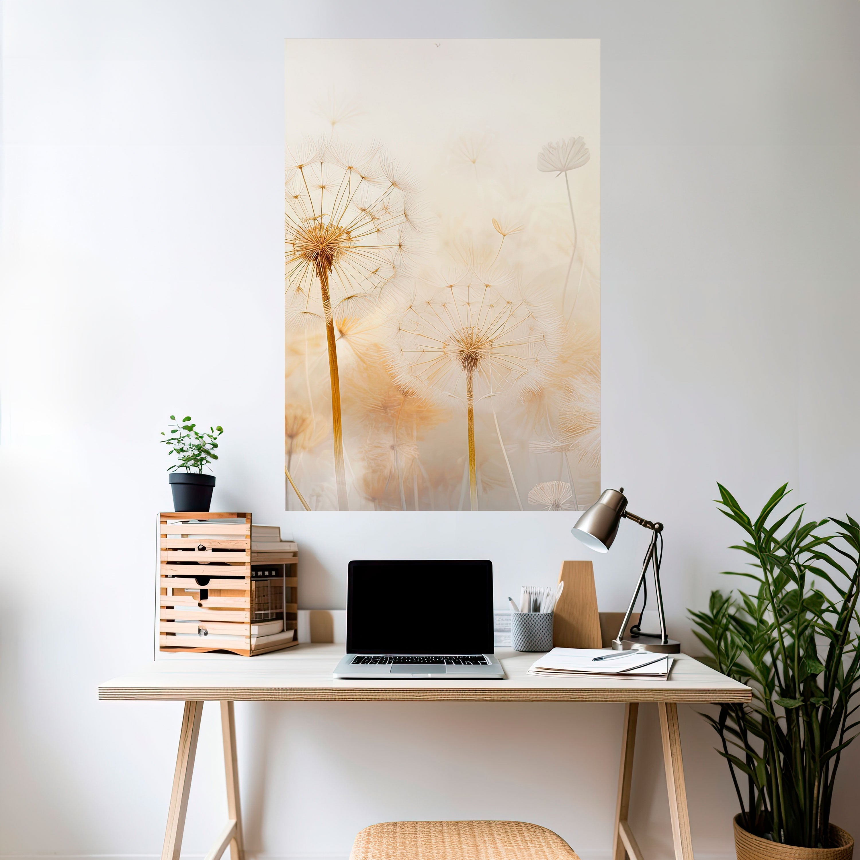DREAMY DANDELION FIELDS Peel and Stick Vertical Poster