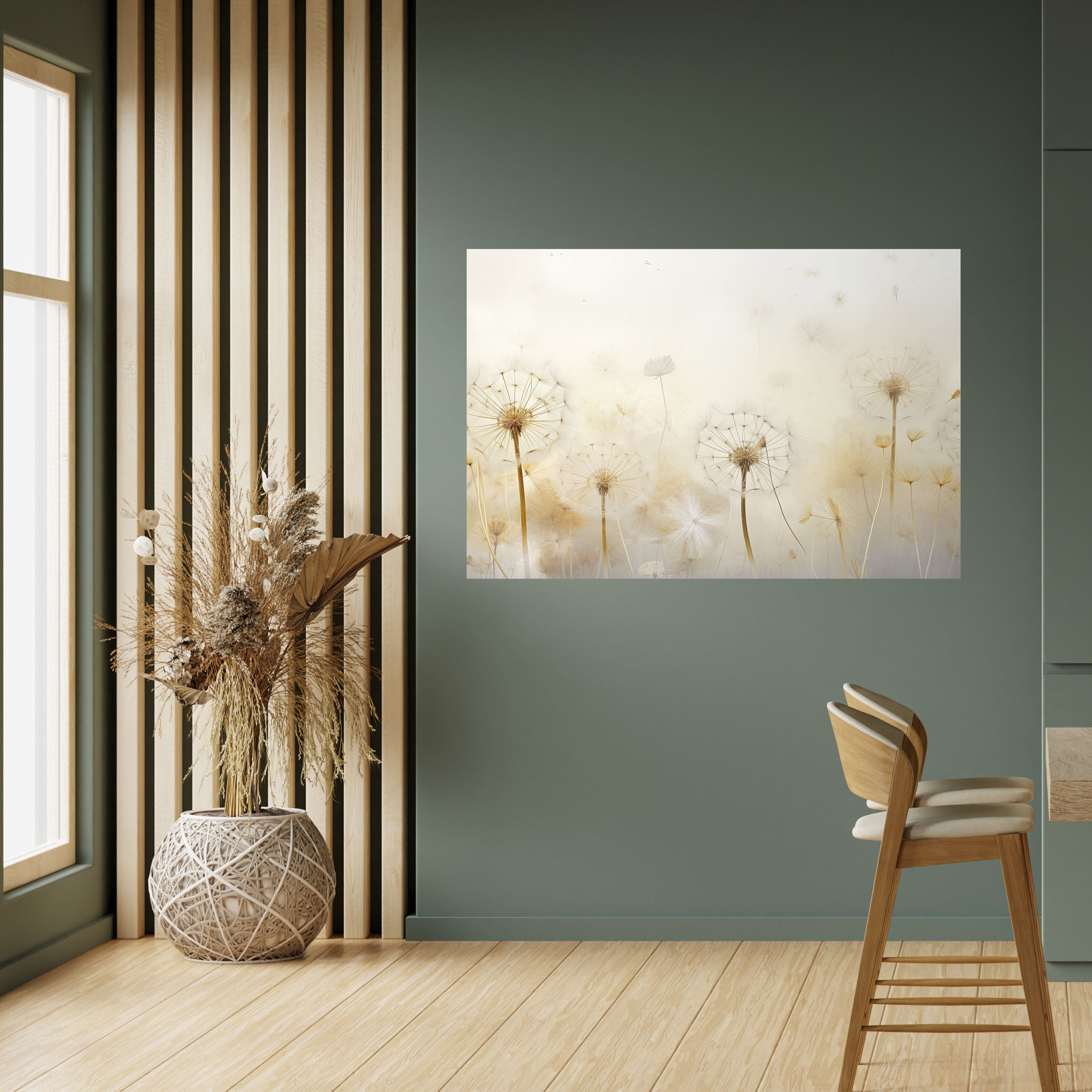 DREAMY DANDELION FIELDS Peel and Stick Horizontal Poster