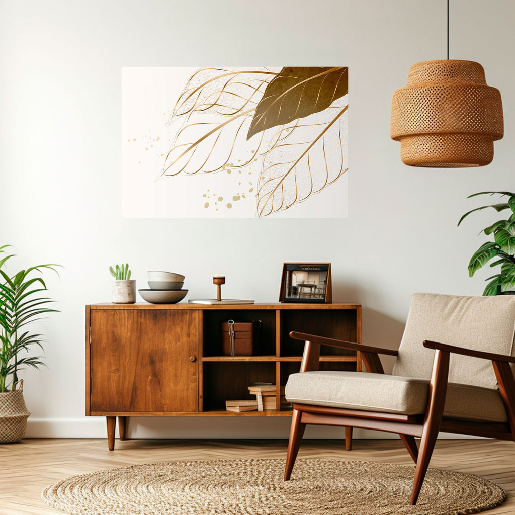 ELEGANCE IN FOLIAGE Peel and Stick Horizontal Poster