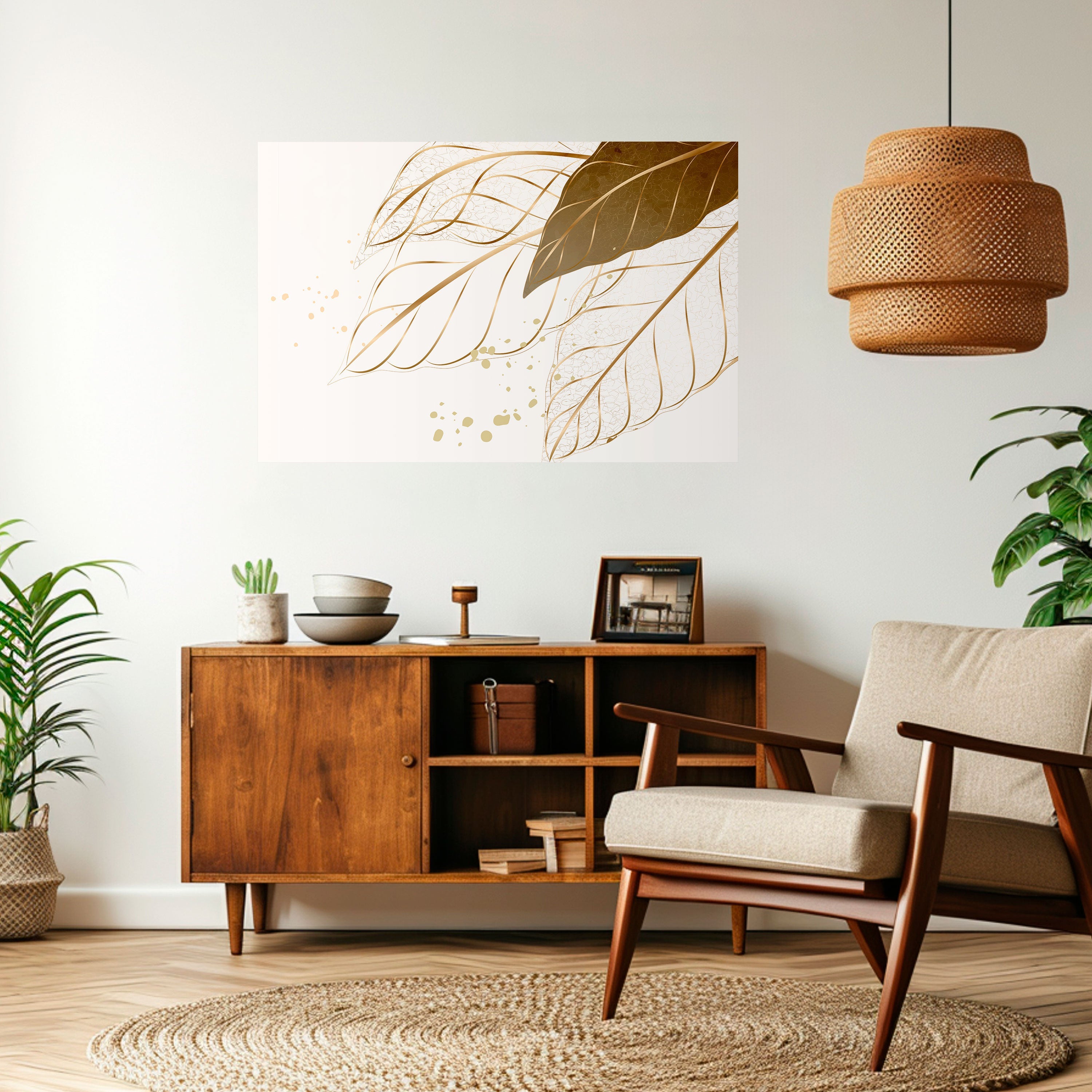 ELEGANCE IN FOLIAGE Peel and Stick Horizontal Poster