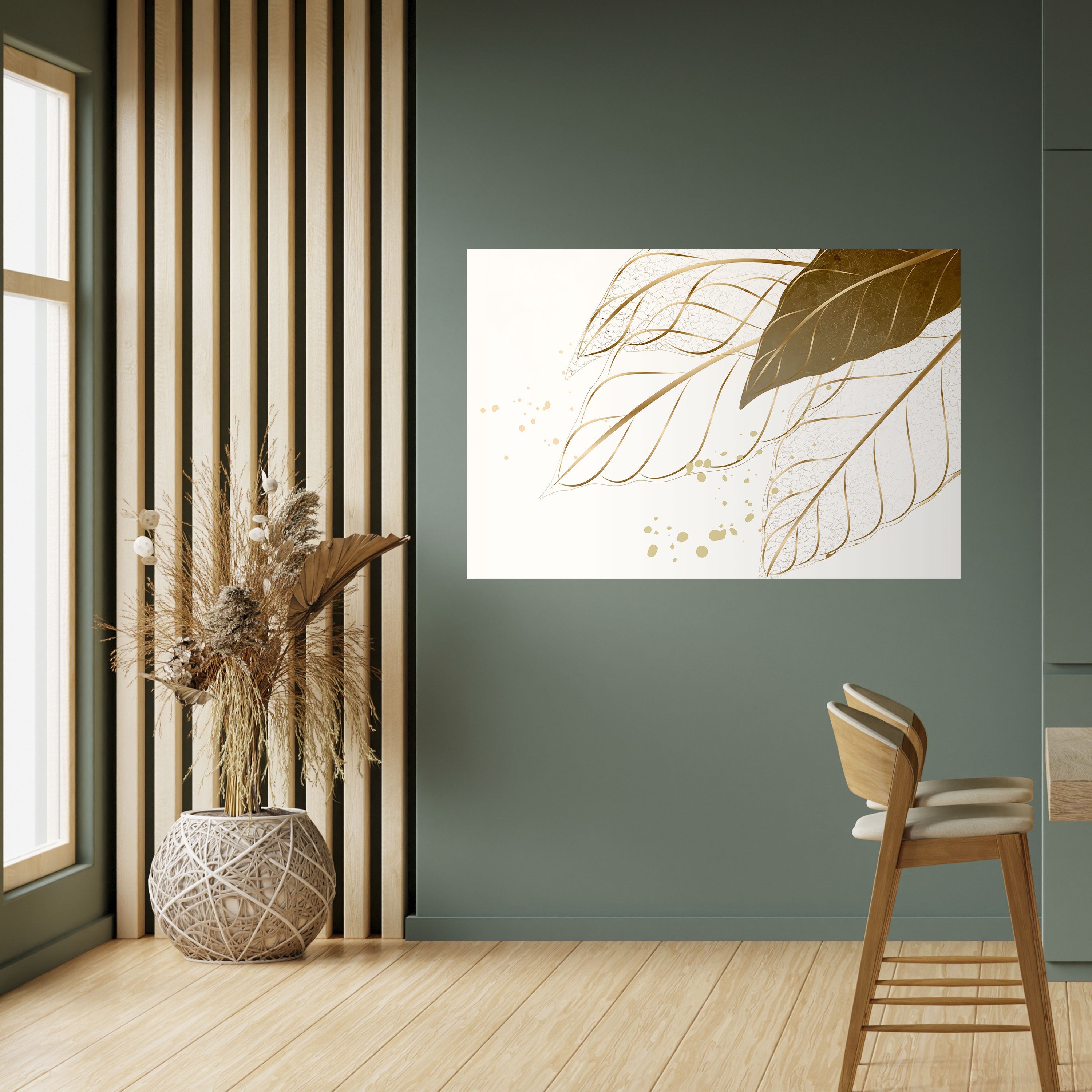 ELEGANCE IN FOLIAGE Peel and Stick Horizontal Poster