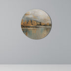 ECHOES OF GOLDEN DAWN Quadro Redondo Decorativo