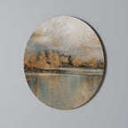 ECHOES OF GOLDEN DAWN Quadro Redondo Decorativo