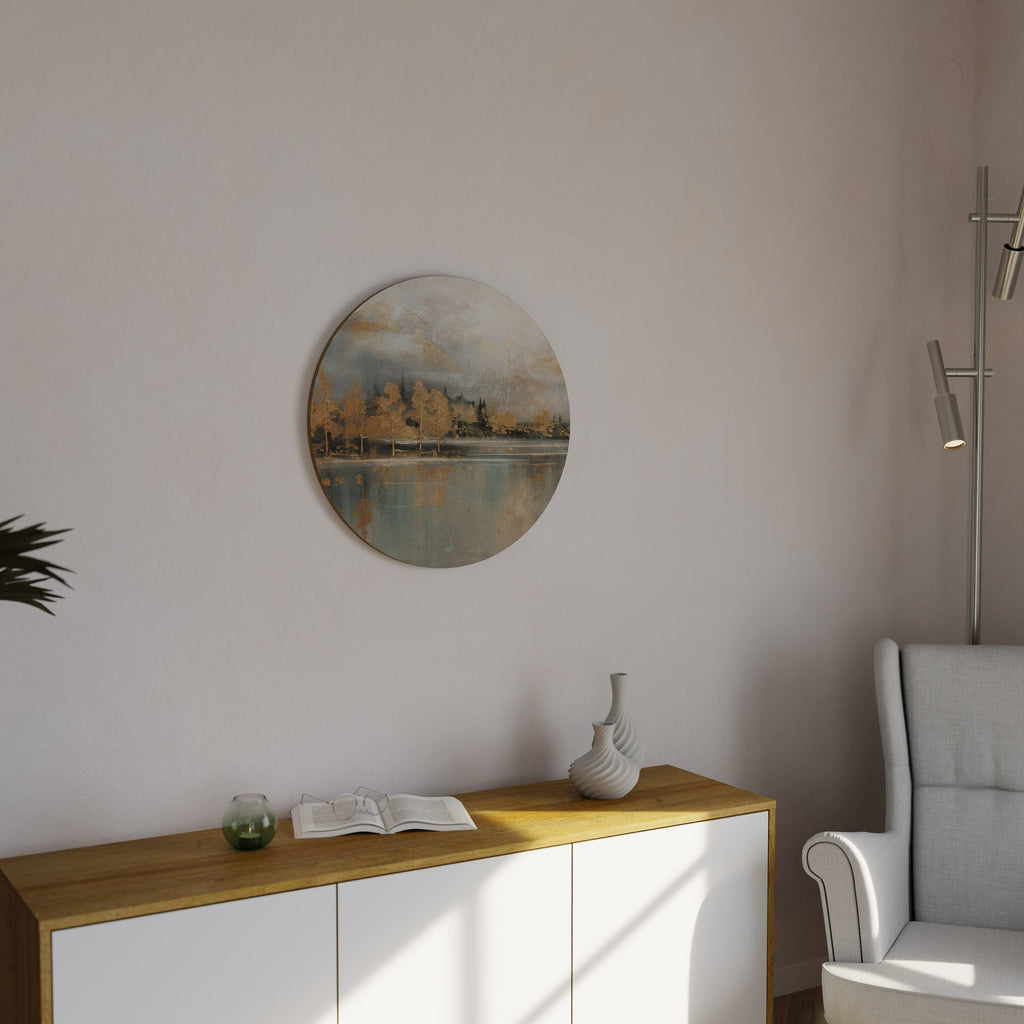 ECHOES OF GOLDEN DAWN Quadro Redondo Decorativo