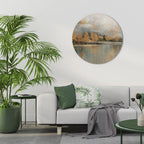 ECHOES OF GOLDEN DAWN Quadro Redondo Decorativo