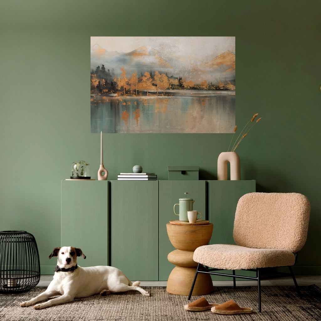 ECHOES OF GOLDEN DAWN Peel and Stick Horizontal Poster