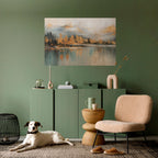 ECHOES OF GOLDEN DAWN Peel and Stick Horizontal Poster