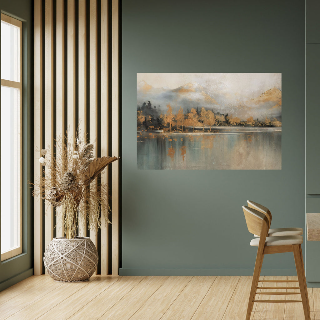 ECHOES OF GOLDEN DAWN Peel and Stick Horizontal Poster