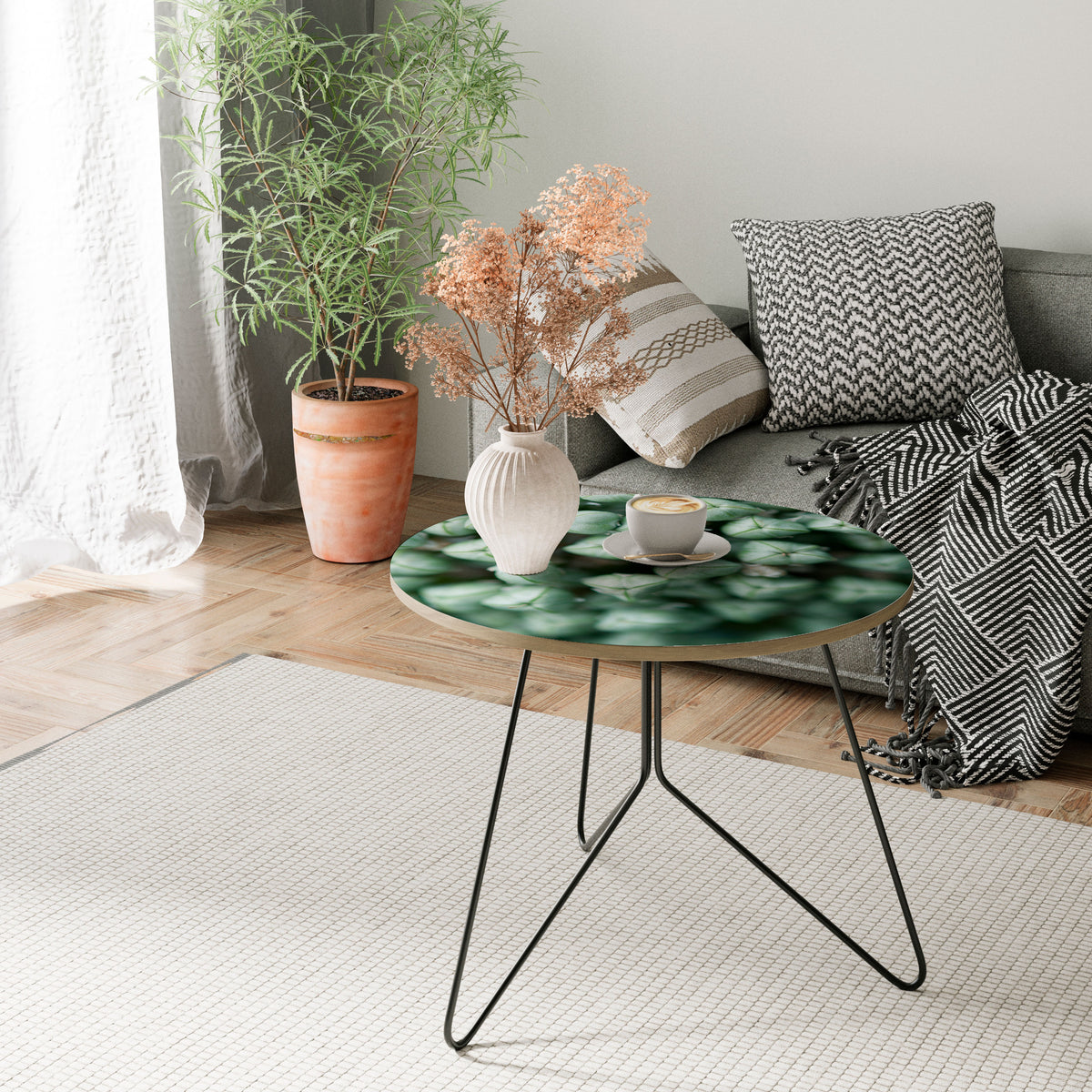 TEXTURED GREEN TIDBITS Coffee Table