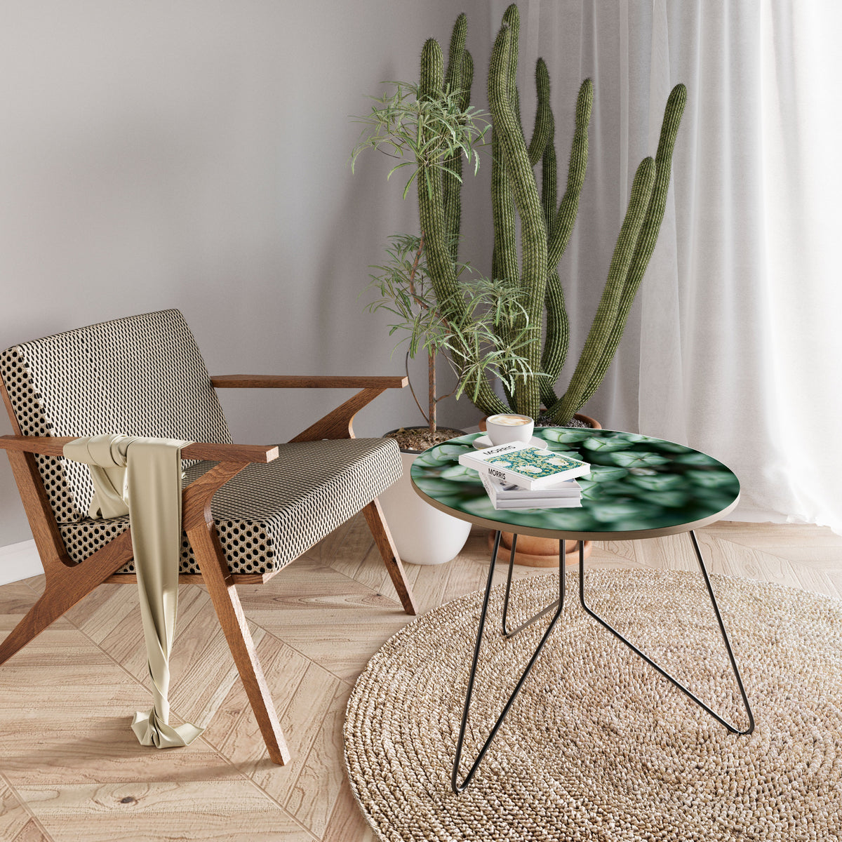 TEXTURED GREEN TIDBITS Mesa de Centro