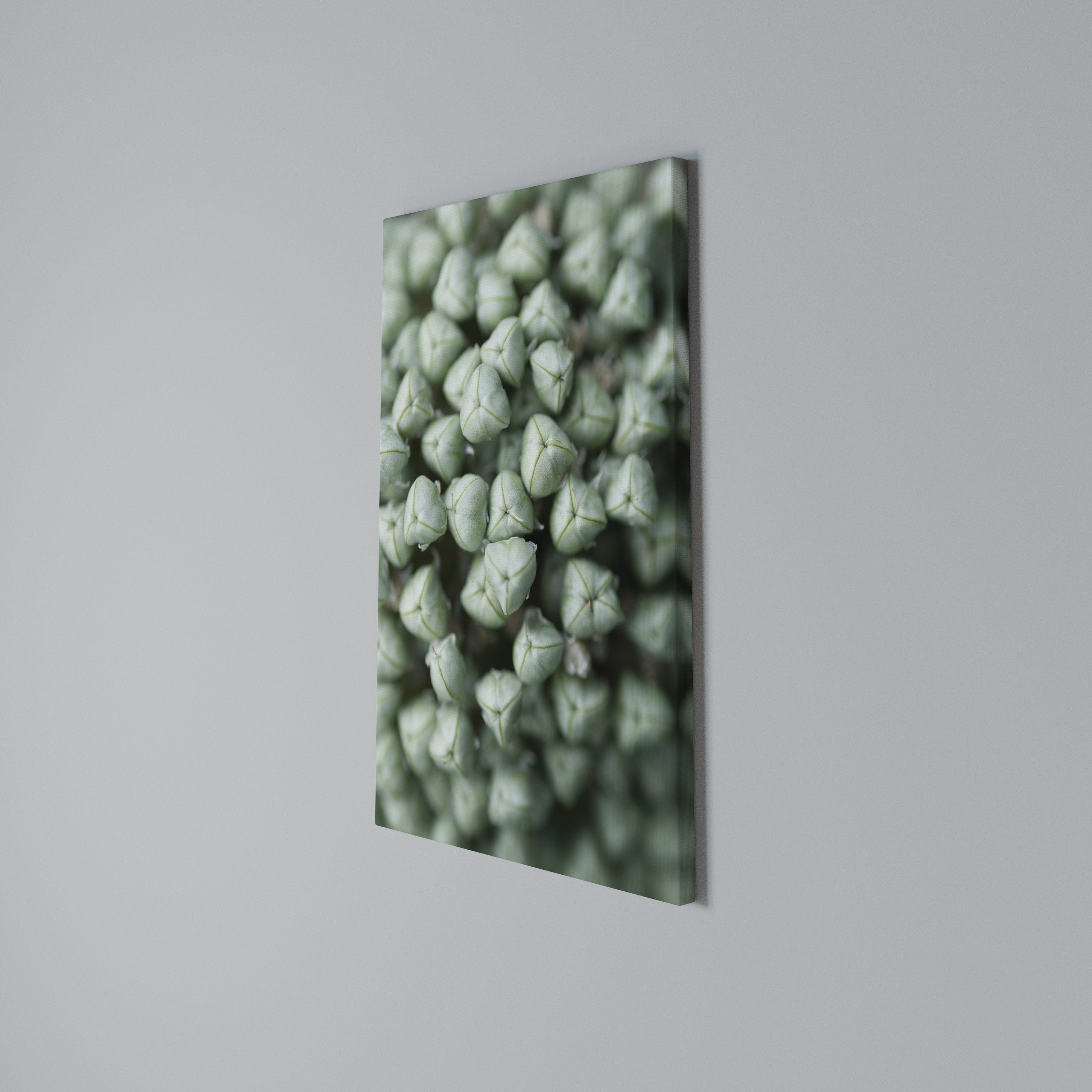 TEXTURED GREEN TIDBITS Quadro em tela vertical