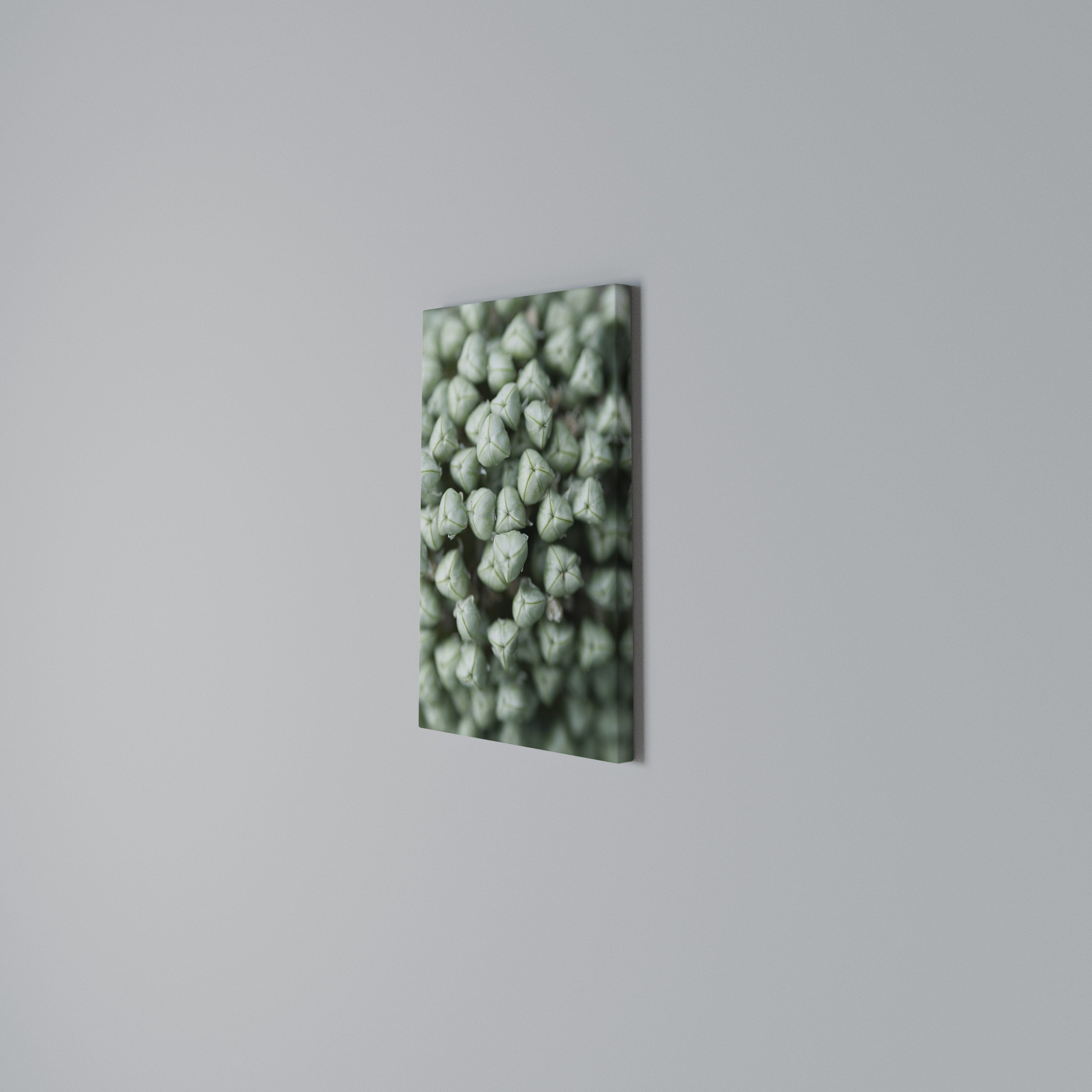 TEXTURED GREEN TIDBITS Quadro em tela vertical