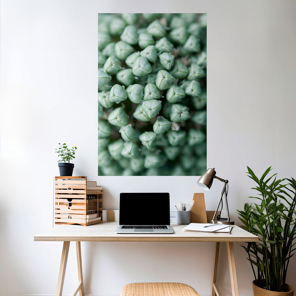 TEXTURED GREEN TIDBITS Peel and Stick Vertical Poster