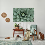 SUCCULENT SYMMETRY Peel and Stick Horizontal Poster