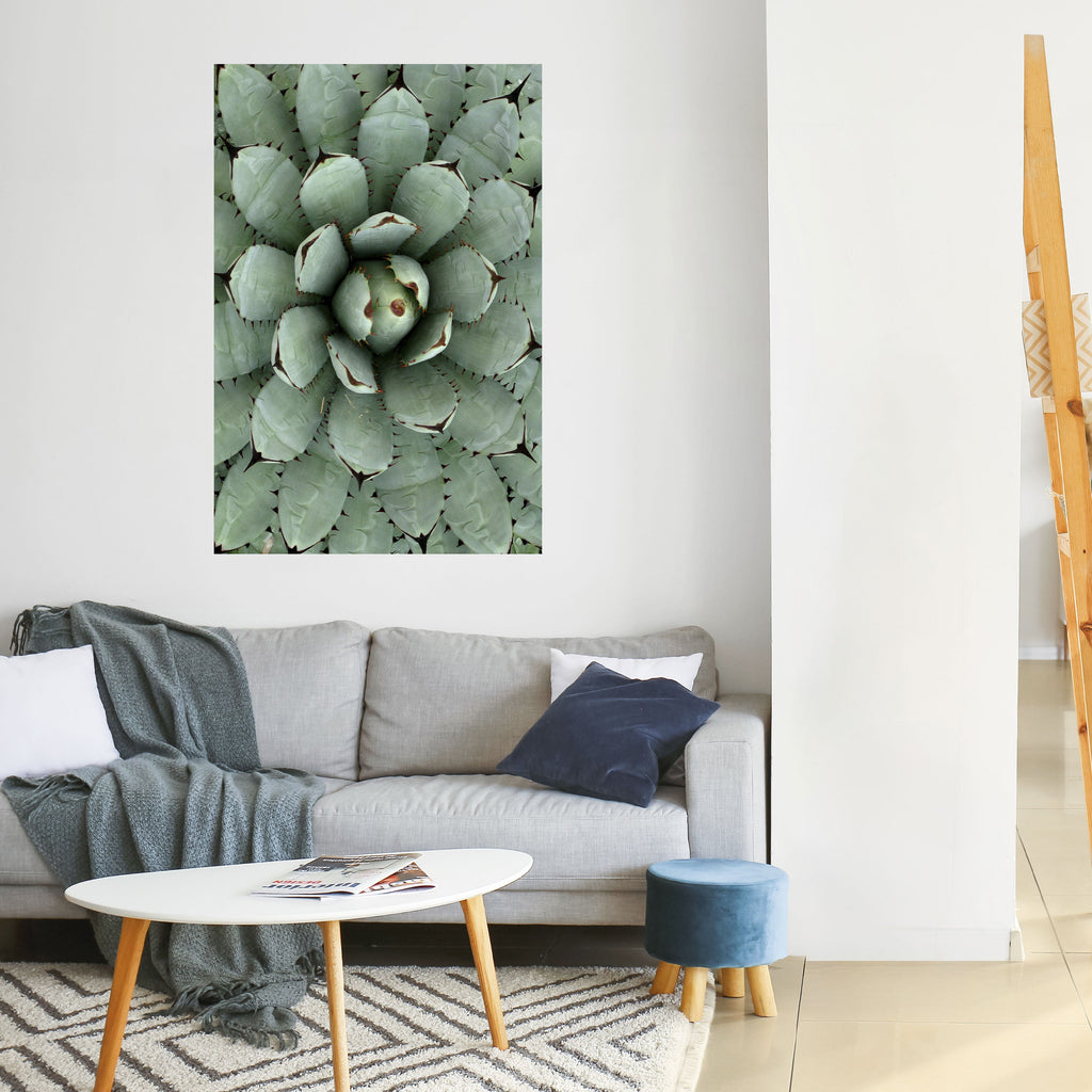 SUCCULENT SYMMETRY Peel and Stick Vertical Poster