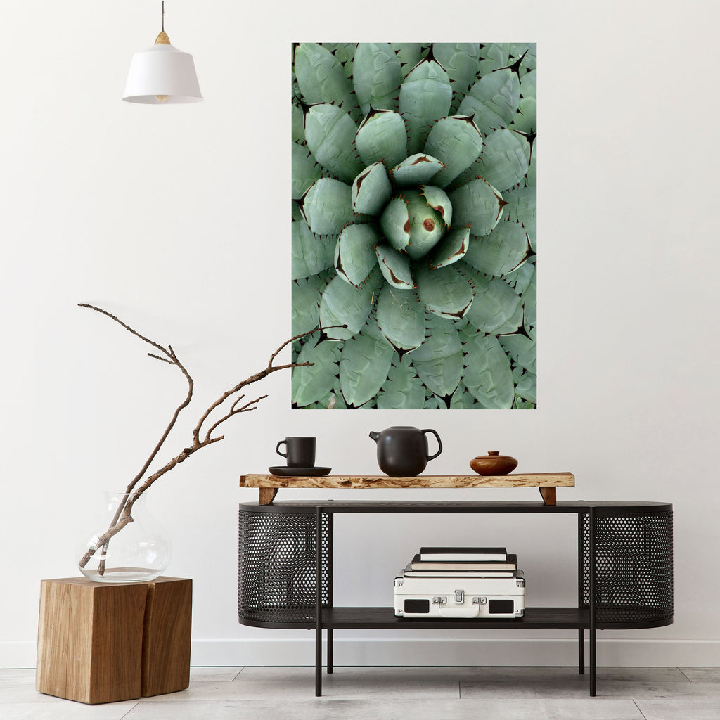 SUCCULENT SYMMETRY Peel and Stick Vertical Poster