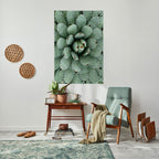 SUCCULENT SYMMETRY Peel and Stick Vertical Poster