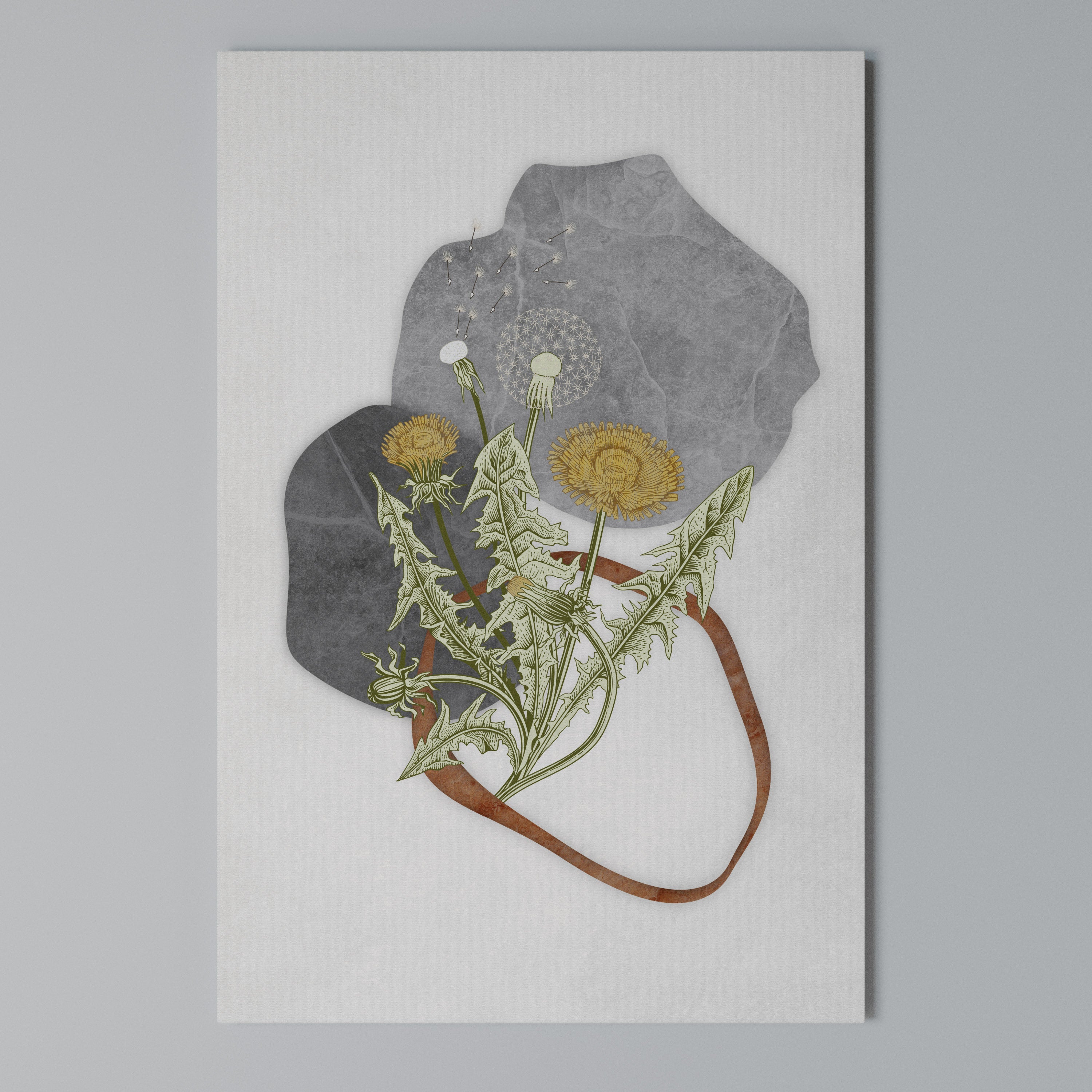 DANDELION RING Quadro em tela vertical