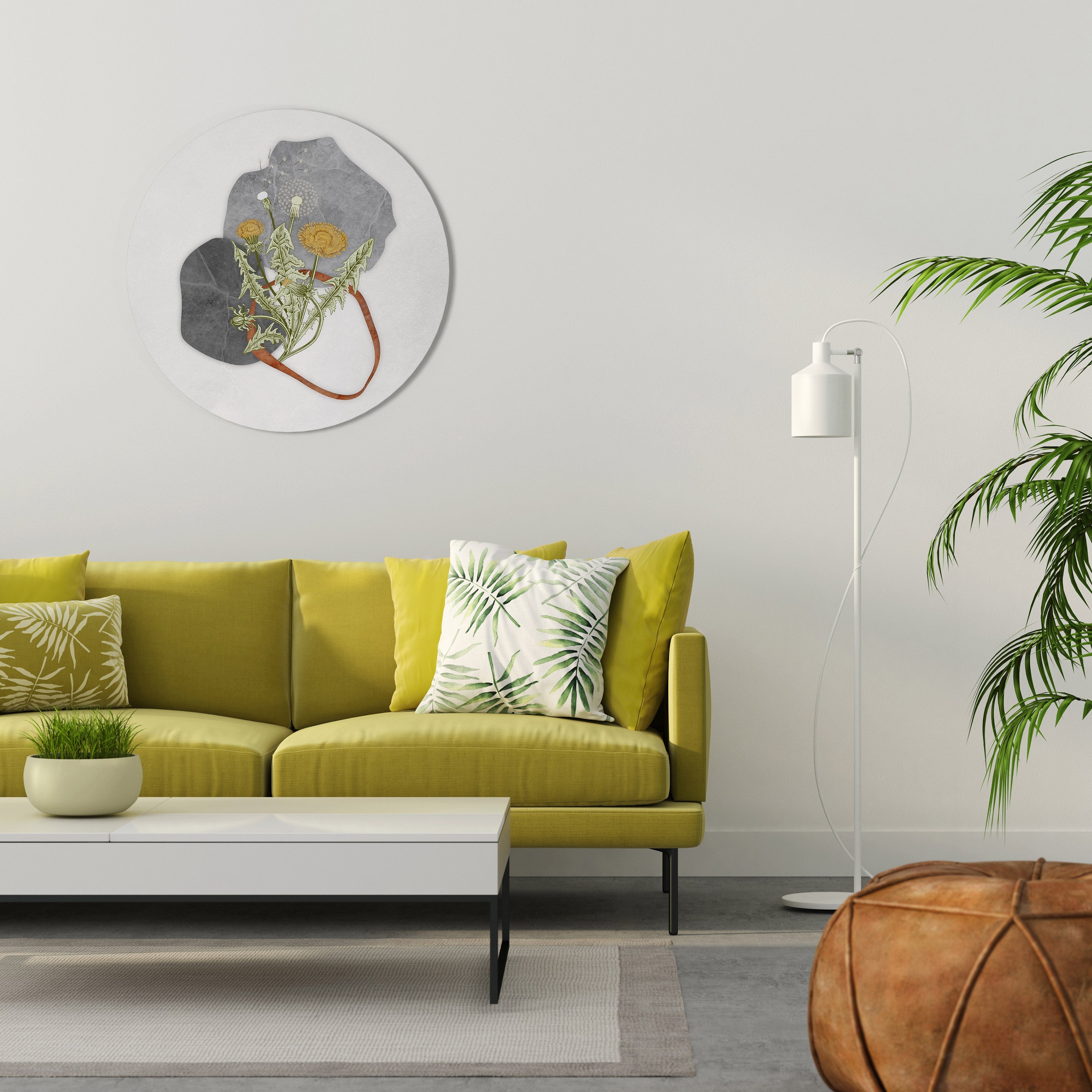 DANDELION RING Quadro Redondo Decorativo