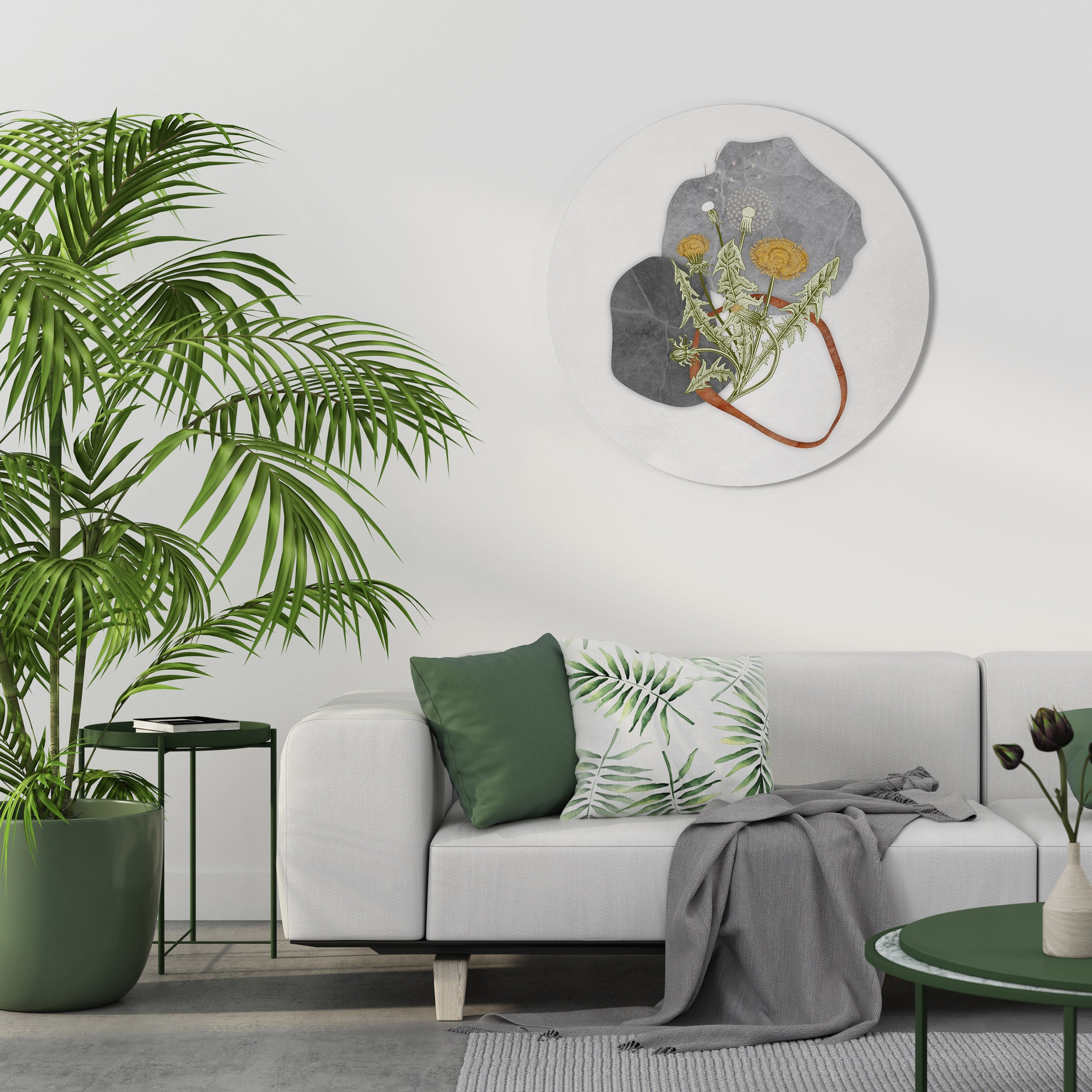DANDELION RING Quadro Redondo Decorativo