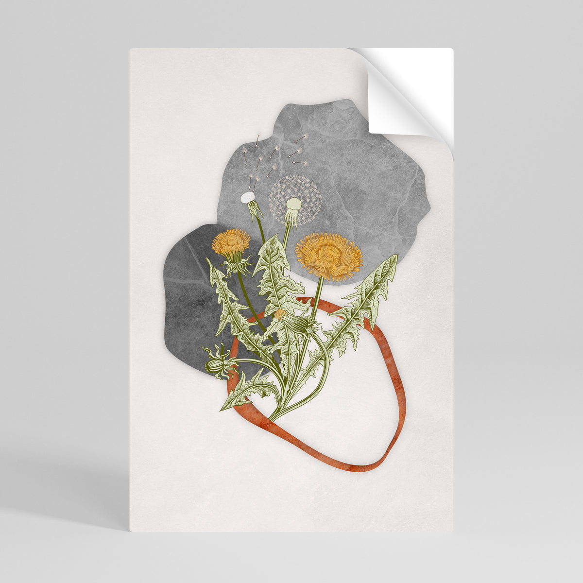 DANDELION RING Póster Autocolante Vertical