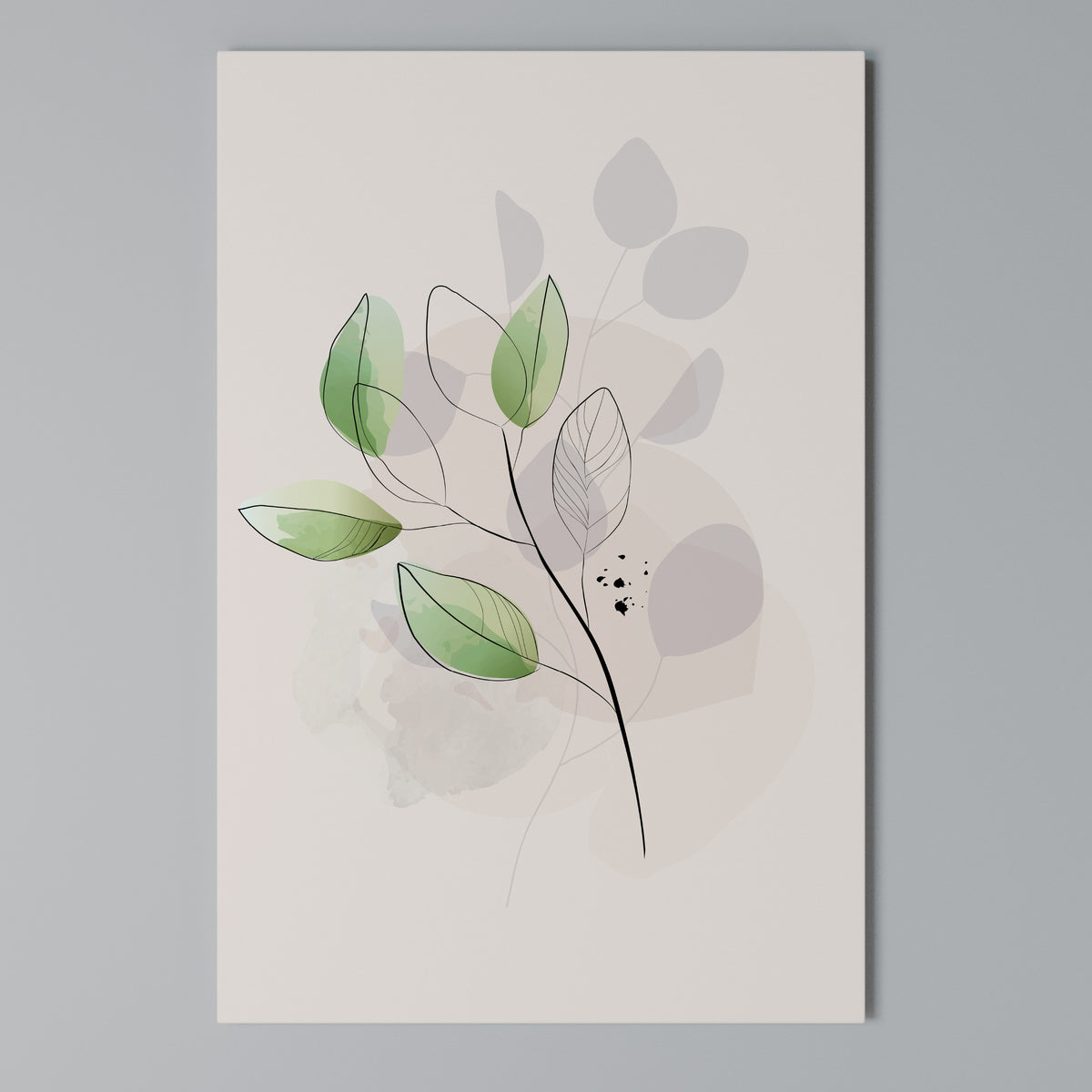 SERENE LEAF SONG Quadro em tela vertical