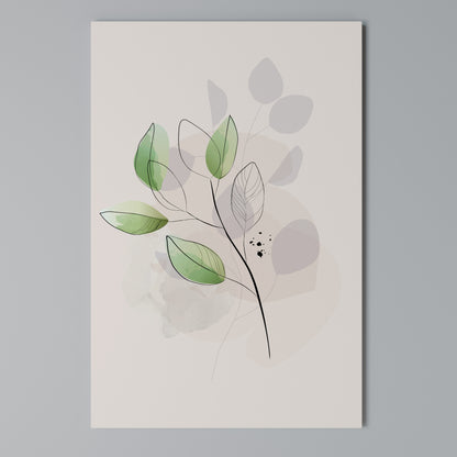 SERENE LEAF SONG Quadro em tela vertical