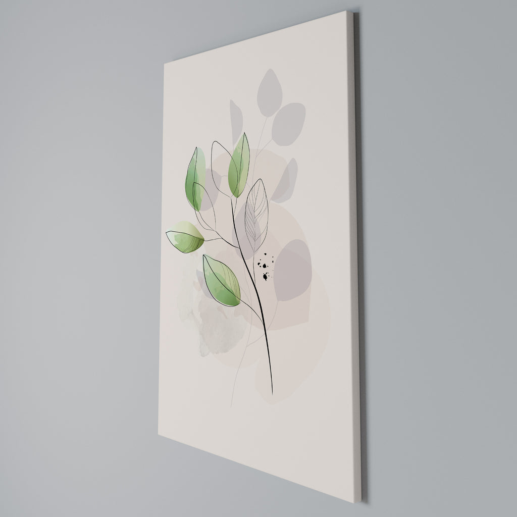 SERENE LEAF SONG Quadro em tela vertical