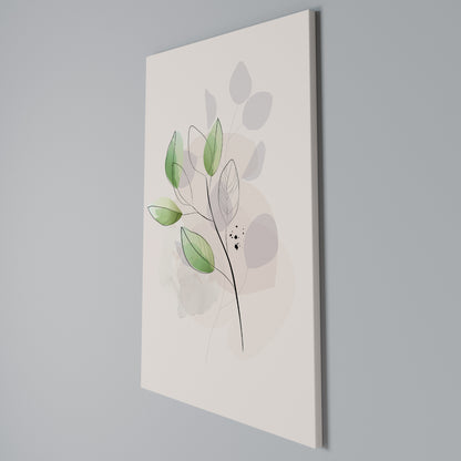 SERENE LEAF SONG Quadro em tela vertical