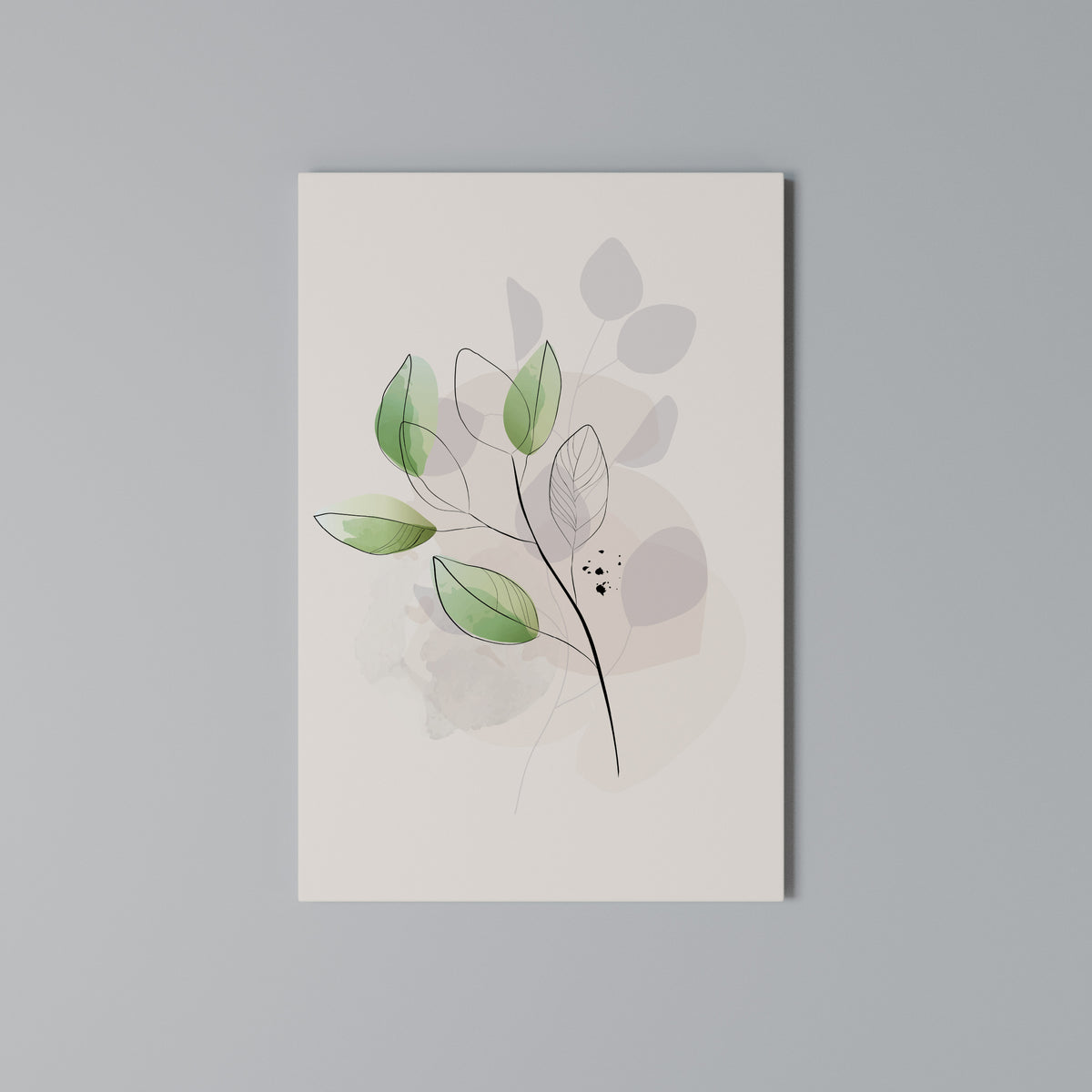 SERENE LEAF SONG Quadro em tela vertical
