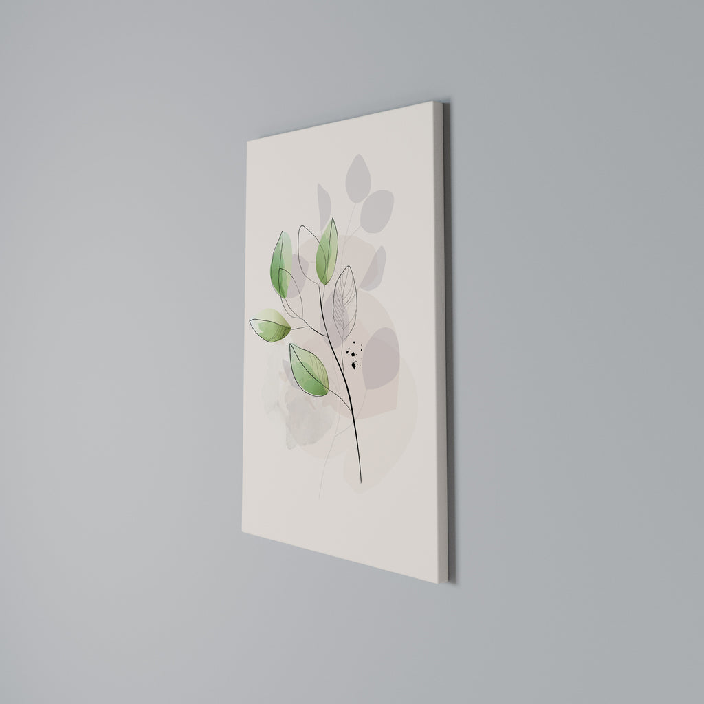 SERENE LEAF SONG Quadro em tela vertical
