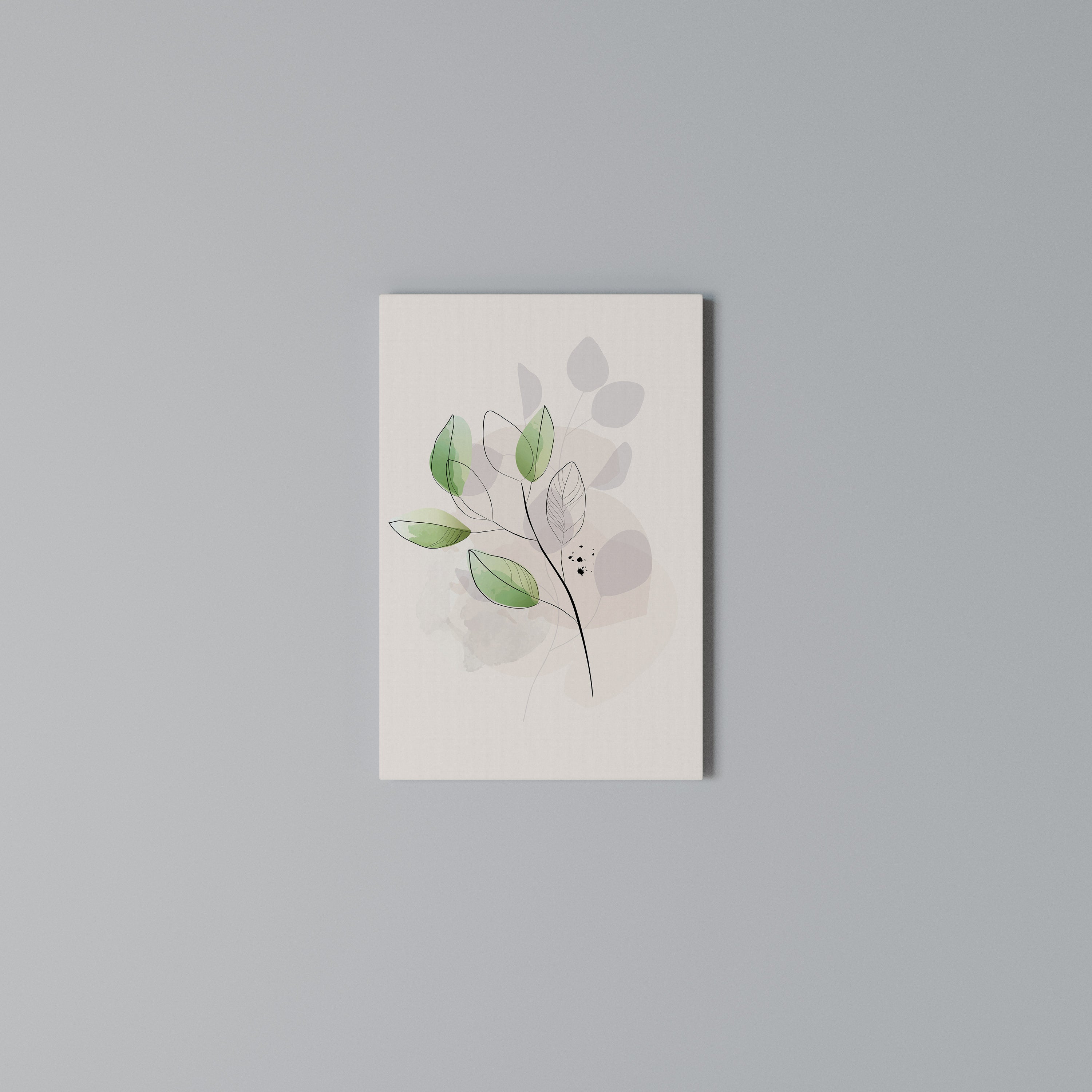 SERENE LEAF SONG Quadro em tela vertical