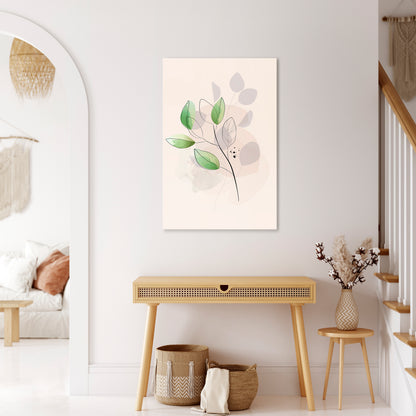 SERENE LEAF SONG Quadro em tela vertical