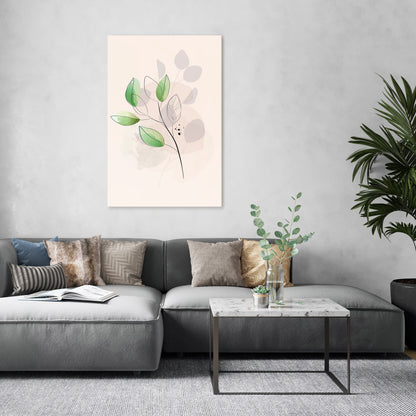 SERENE LEAF SONG Quadro em tela vertical