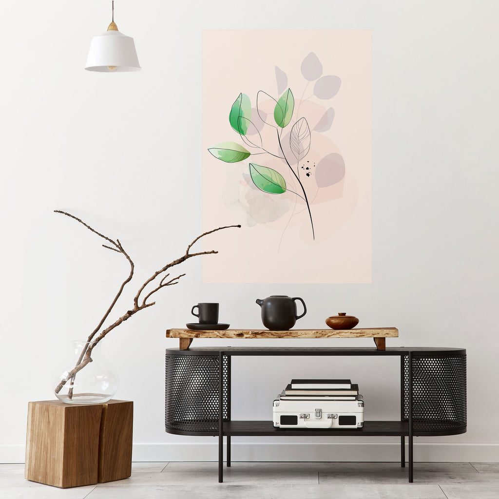 SERENE LEAF SONG Poster Vertical Autocolante