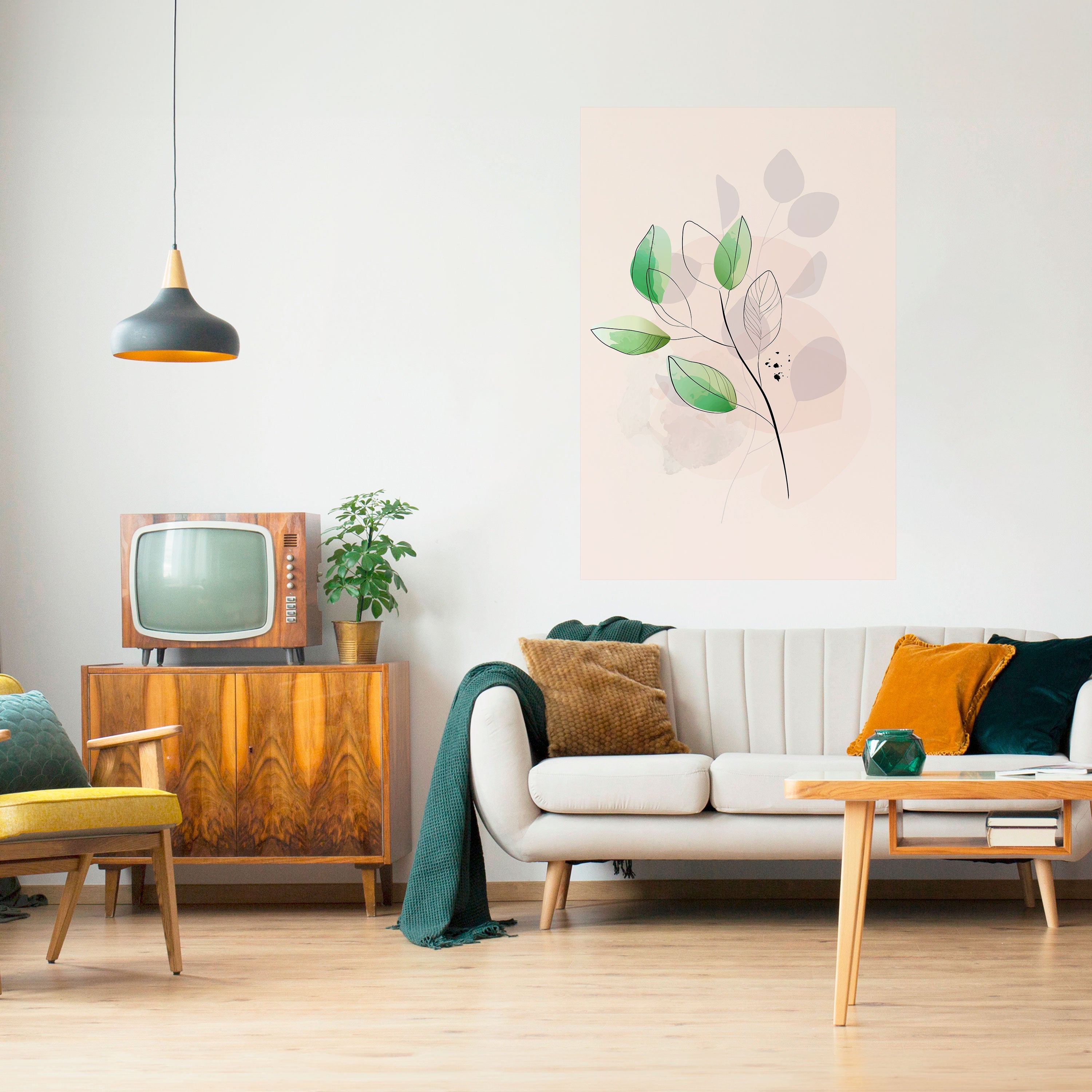 SERENE LEAF SONG Poster Vertical Autocolante